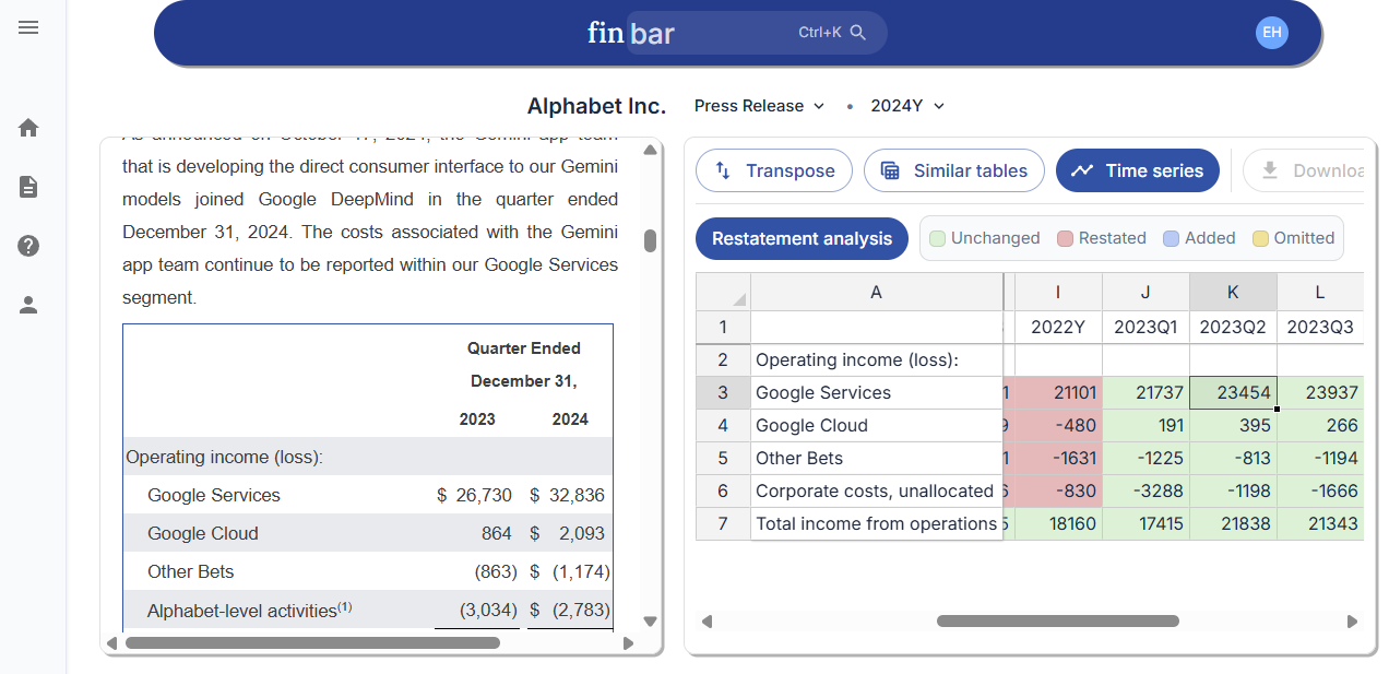 Finbar Web Platform - AI-powered financial analysis dashboard